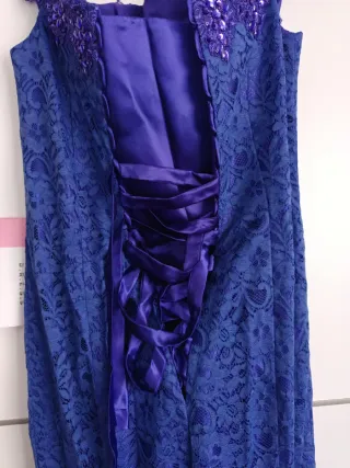Vestido Morado Largo Encaje