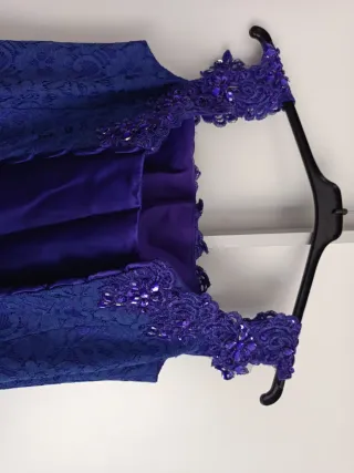 Vestido Morado Largo Encaje