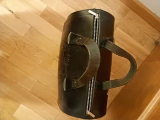 Bolso Uterqüe Piel Negro Grande