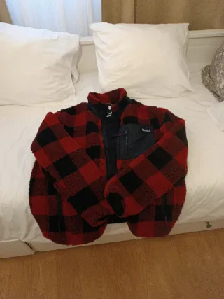 Forro Polar Penfield Cuadros Rojo/Negro Talla L