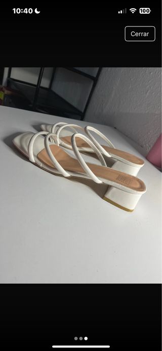 Sandalias blancas tacón SHEIN