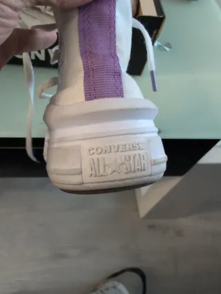 Converse Plataforma Morado y Blanco