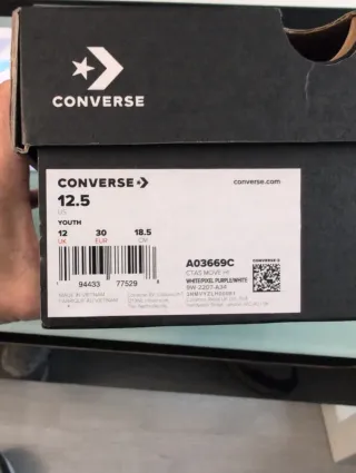 Converse Plataforma Morado y Blanco