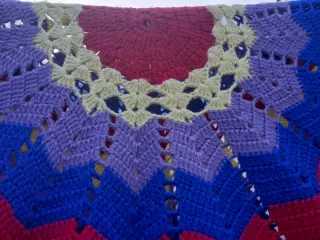 Tapete redondo tejido para mesa