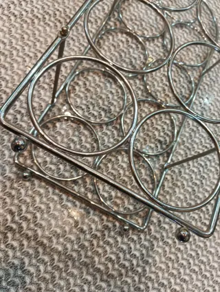 Botellero Metálico para 9 botellas vintage