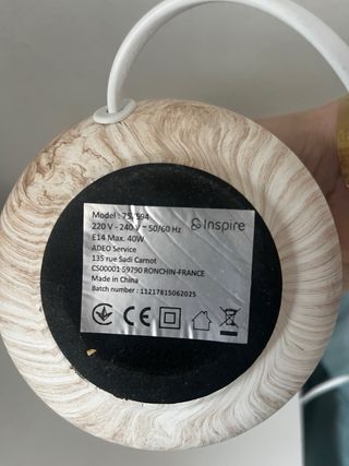 Lámpara de mesa apilada