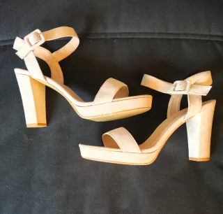 Sandalias ante beige T-40