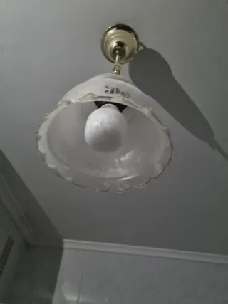 Lámpara de techo clásica cristal y metal