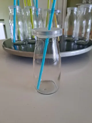 17 tarros cristal 250ml con y sin tapa