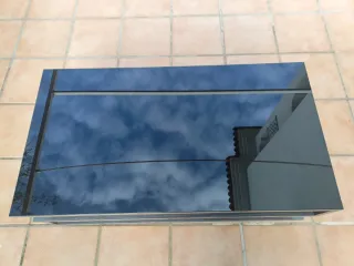 Mesa de centro cristal y madera
