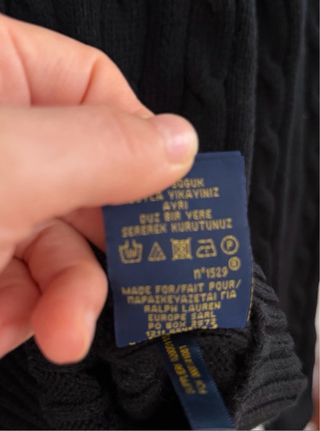 Jersey Polo Ralph Lauren Negro Talla L