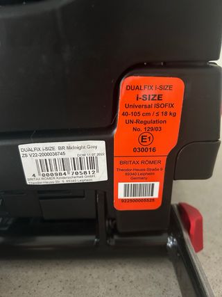 2 Sillas Coche Britax Romer Dualfix i-Size