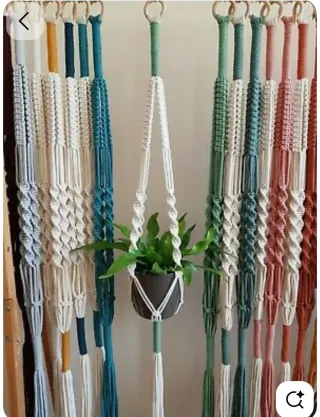 Porta macetas macramé algodón