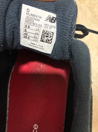Zapatillas New Balance Talla 42 Gris/Rojo