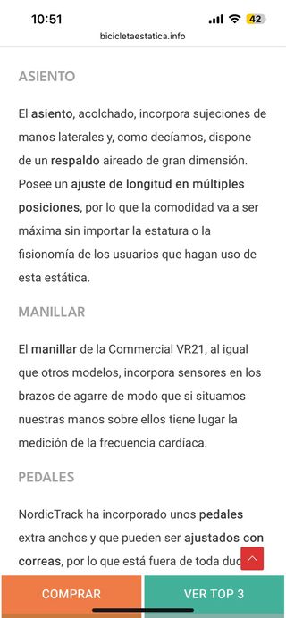 Bicicleta Estática Nordictrack Commercial VR21