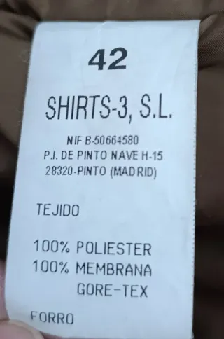 Chaqueta Larga Mujer Gore-Tex Negra