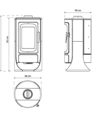 Estufa de Leña Royce Fundicion 9kW Nueva CAST1008