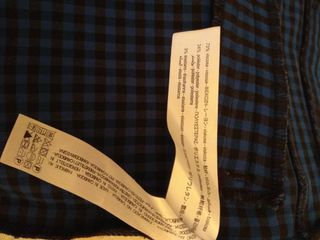 Pantalones pitillo leggins cuadros negro azul Zara