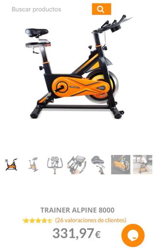 Bicicleta Estática Spinning Naranja