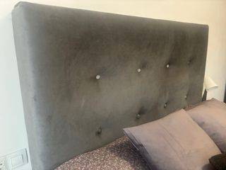 Cabecero de cama matrimonio gris