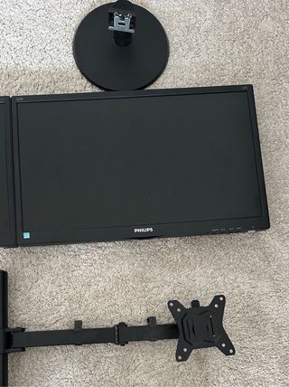 2 Pantallas (Monitores ) Philips + Soporte Doble
