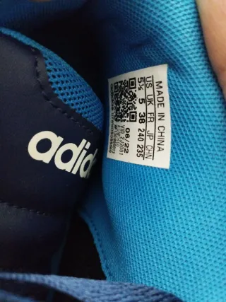 Zapatillas Adidas Altas Azul y Blanco