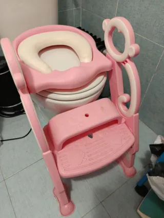 Asiento reductor WC niña rosa