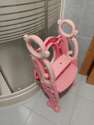 Asiento reductor WC niña rosa