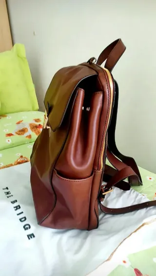 Mochila Piel The Bridge Dante Nueva