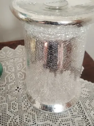 Vaso Dogale Venezia Vetro Cracklé Argento
