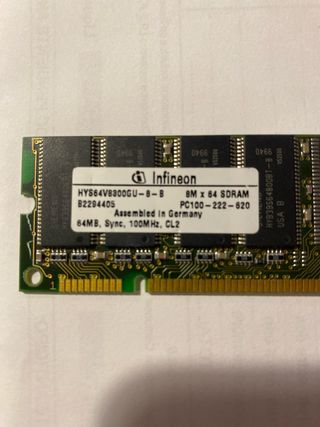 Memoria RAM Infineon SDRAM 64MB PC100