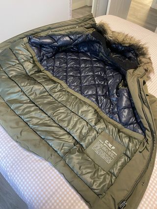 Parka de invierno verde militar