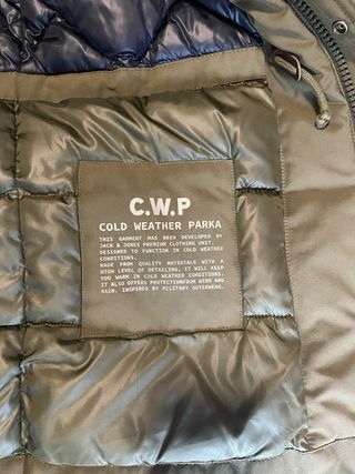 Parka de invierno verde militar