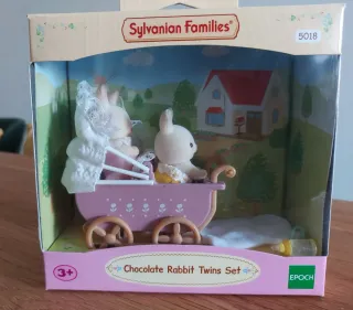 Sylvanian Families Gemelos Conejos con cochecito