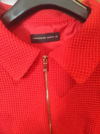 Chaqueta Purificación García Roja Mujer