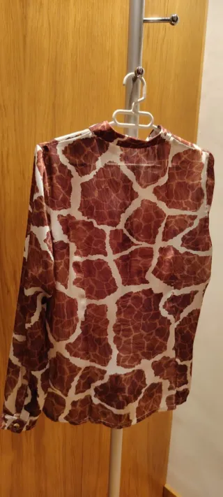 Blusa Sarfi Talla M.Poliester tonos marrones crema
