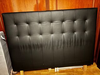 Cabecero tapizado negro 160x125 cm