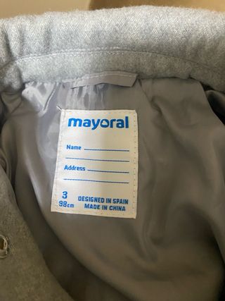 Abrigo niña Mayoral gris