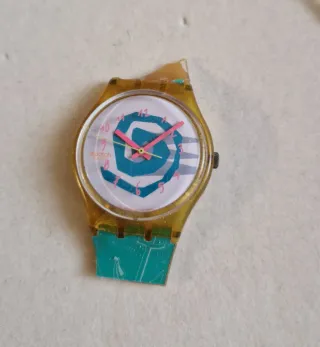 Swatch Bikini Vintage Orologio Giallo/Turchese