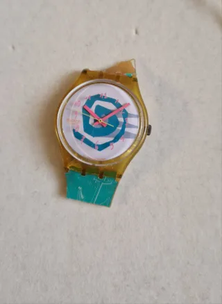 Swatch Bikini Vintage Orologio Giallo/Turchese