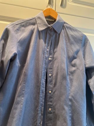 Camisa LANNA azul, turquesa y azul oscuro