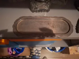 Conjunto tocador cristal y metal