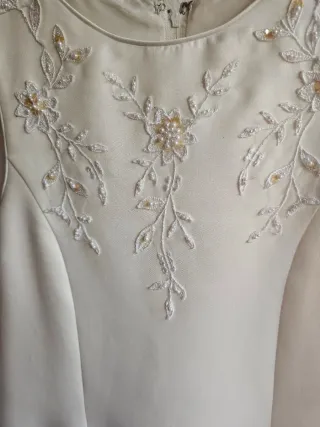 Vestido niña blanco 118 cm