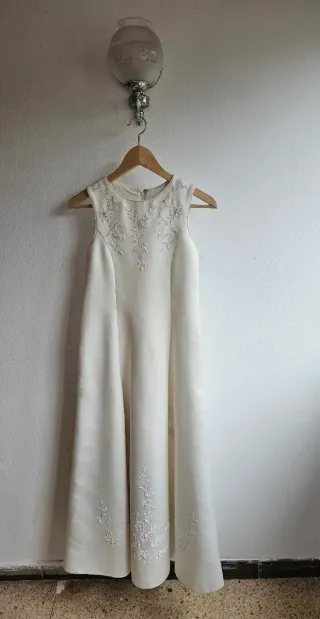 Vestido niña blanco 118 cm