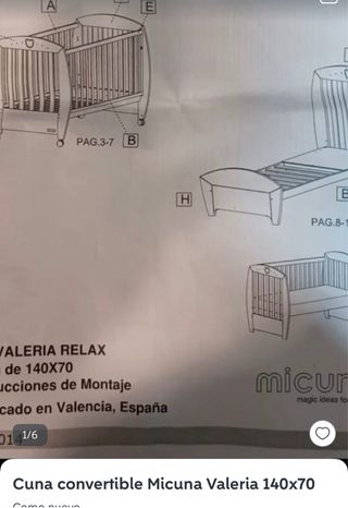 Cuna bebé Valeria MiCuna