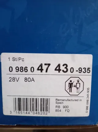 Alternador de camion mann TGA.E2000
