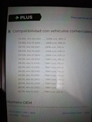 Alternador de camion mann TGA.E2000