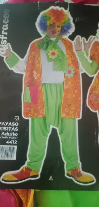 Disfraz Payaso Risitas Adulto Talla L