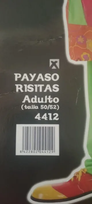 Disfraz Payaso Risitas Adulto Talla L