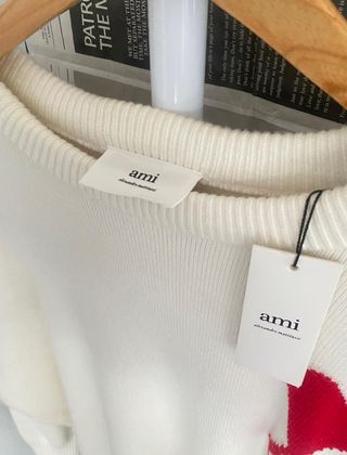 Jersey Ami Paris Corazón Rojo Beige